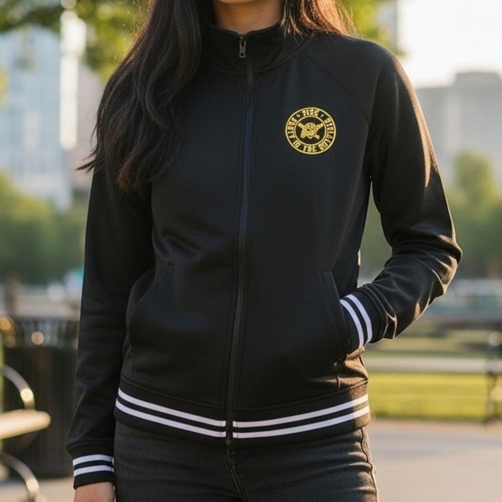 PINK Victoria's Secret Pittsburgh Pirates MLB Zip Jacket Womens Small Black